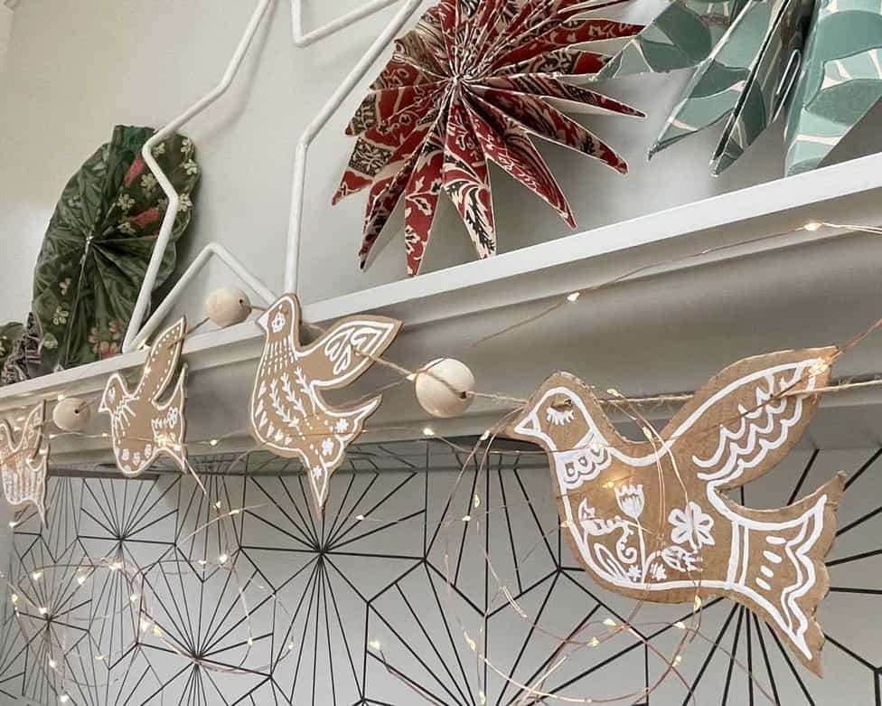 Paper dove garland sale